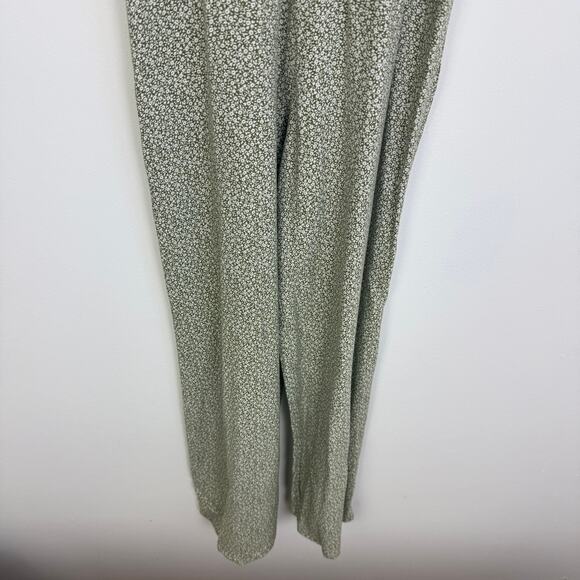 Abercrombie & Fitch Womens Floral Twist Cutout Sleeveless Green Jumpsuit Small - Picture 5 of 10